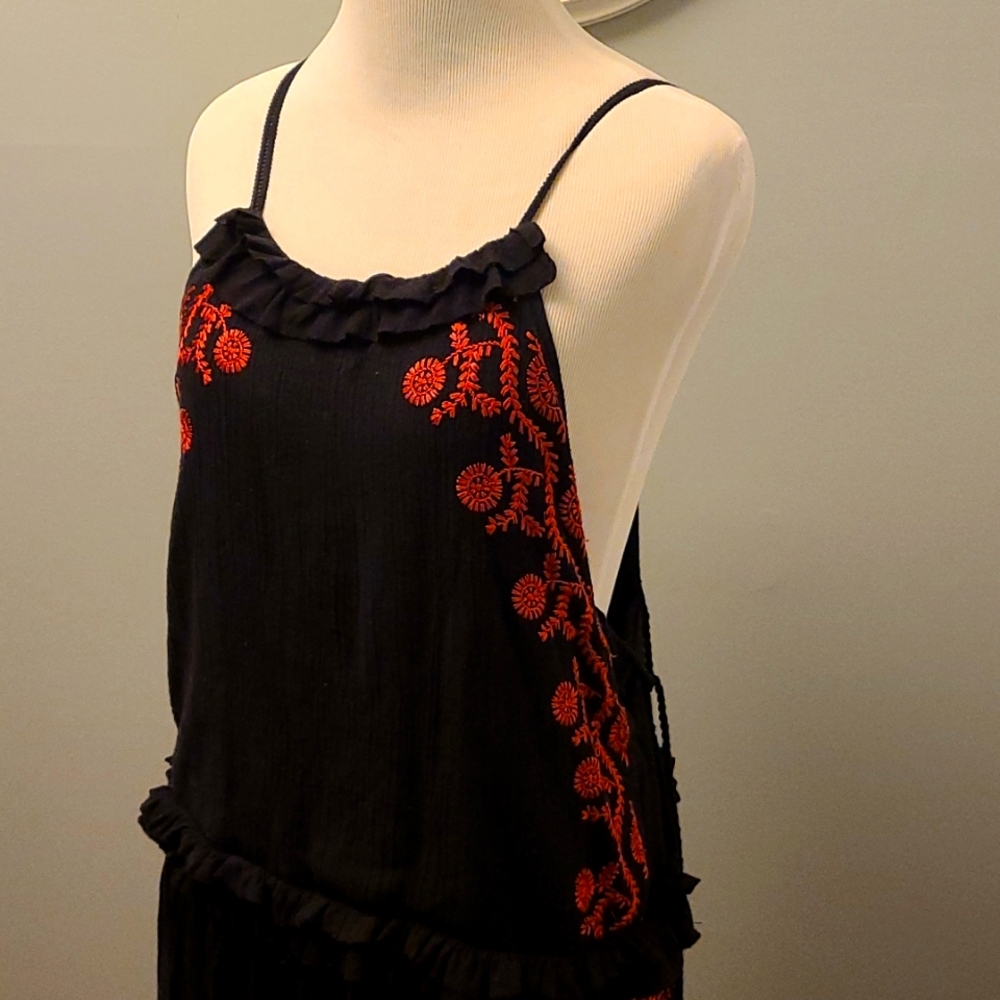 Free People size small Black drop waist maxi dress